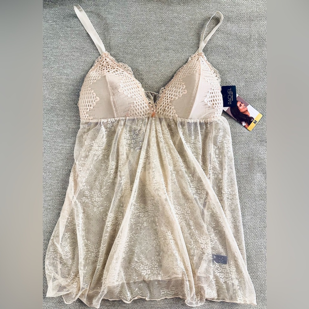 BRAND NEW Cream lace babydoll bra with matching thong